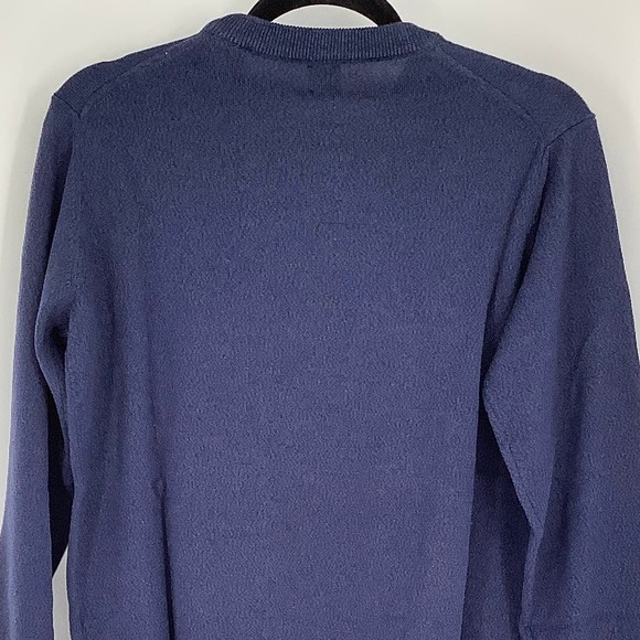 NEW! NAADAM x S.Pellegrino Size XS Basic Crew Navy Sweater $295 msrp J7-9 - Picture 7 of 11